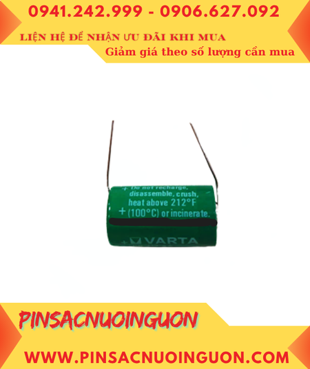 Varta CR1/2AA (chân thép nhọn), Pin nuôi nguồn PLC Varta CR1/2AA 1/2AA 950mAh, Xuất xứ ĐỨC