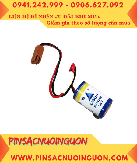 Lisun ER14250 (JEA 2.54-2P); Pin nuôi nguồn Lisun ER14250 lithium 3.6v 1/2AA 1200mAh chính hãng
