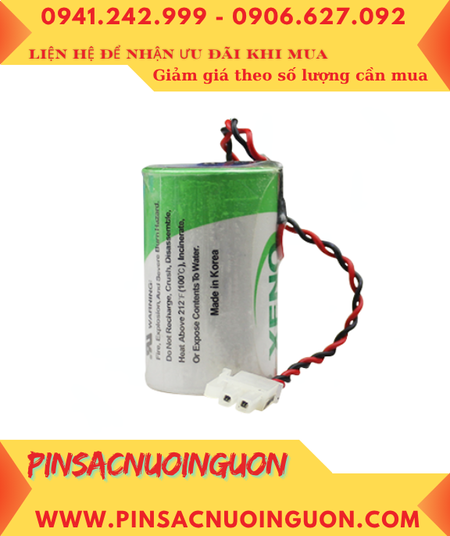 Xeno XL-205F; Pin nuôi nguồn PLC Xeno XL-205F lithium 3.6v D 19000mAh (zắc trắng) _Xuất xứ Hàn Quốc