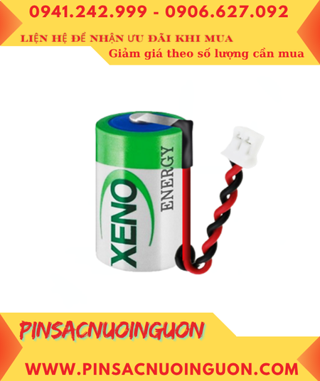 XENO XLP-050F; Pin nuôi nguồn XENO XLP-050F lithium 3.6v 1/2AA 1200mAh (zắc trắng) _Xuất xứ Hàn Quốc