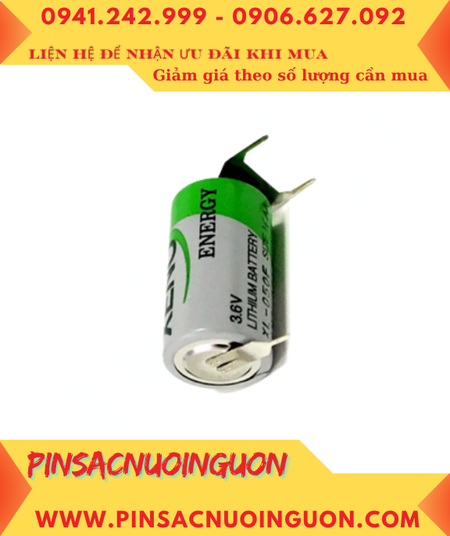 XENO XL-050F; Pin nuôi nguồn XENO XL-050F (CHÂN THÉP) 3.6v 1/2AA 1200mAh _Xuất xứ Hàn Quốc