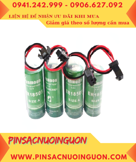 Sunmoon ER18505; Pin nuôi nguồn Sunmoon ER18505 (loại có ZẮC cắm) lithium 3.6v 4000mAh chính hãng