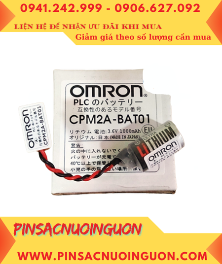 Omron CPM2A-BAT01 chuẩn EU; Pin nuôi nguồn Omron CPM2A-BAT01 lithium 3.6v 1/2AA 1000mAh (Xxứ NHẬT)