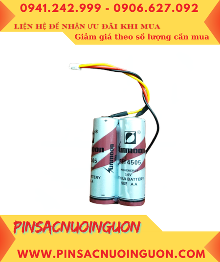 Sunmoon 2ER14505; Pin nuôi nguồn PLC Sunmoon 2ER14505 lithium 3.6v AA 5200mAh (2 VIÊN GHÉP ĐÔI)