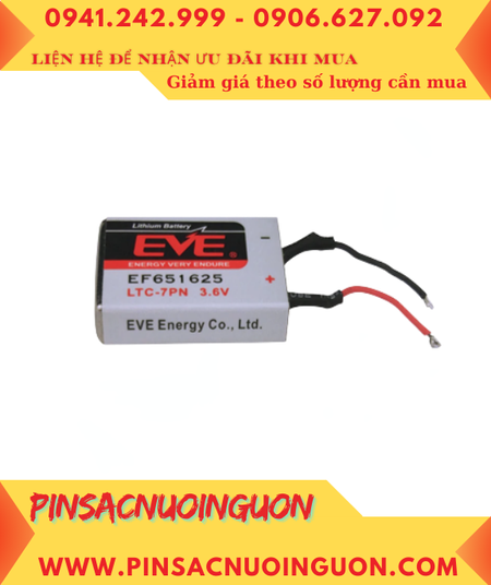 EF651625 (LTC-7PN), Pin nuôi nguồn EVE EF651625 (LTC-7PN) lithium 3.6v chính hãng