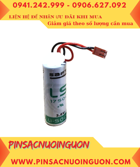 Saft LS17500 (Zắc VTC); Pin nuôi nguồn PLC Saft LS17500 lithium 3.6v A 3600mAh _Xuất xứ Pháp