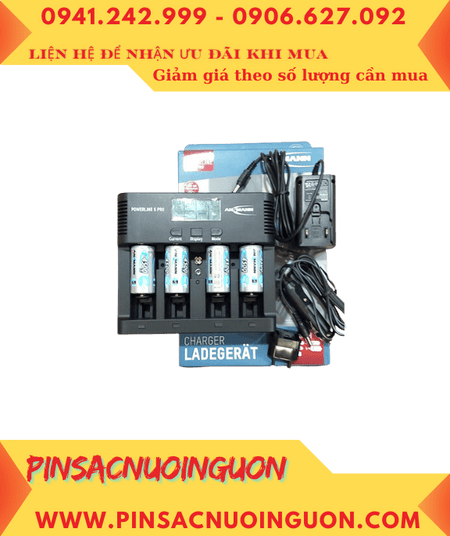 Ansman Powerline 5Pro _Bộ sạc pin Powerline 5Pro kèm 4 pin sạc C Ansman C4500mAh 1.2v chính hãng