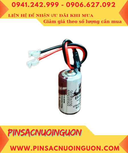 Sunmoon ER14250; Pin nuôi nguồn Sunmoon ER14250 lithium 3.6v 1/2AA 1200mAh (Loại có zắc CẮM)
