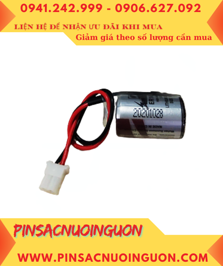 Sunmoon ER14250; Pin nuôi nguồn Sunmoon ER14250 lithium 3.6v 1/2AA 1200mAh (Loại có zắc CẮM)