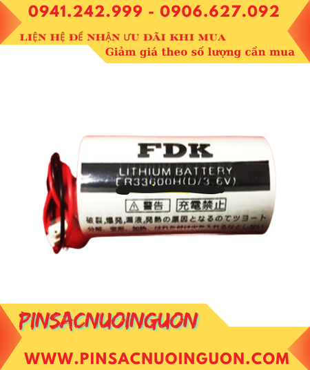 FDK ER33600H, Pin nuôi nguồn PLC FDK ER33600H lithium 3.6v D 19000mAh chính hãng /Xuất xứ NHẬT