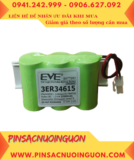 EVE 3ER34615 (3 viên ghép bộ), Pin nuôi nguồn EVE 3ER34615 lithium 3.6v 57000mAh