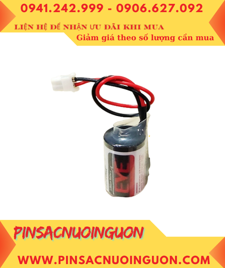 EVE ER14250; Pin nuôi nguồn EVE ER14250 lithium 3.6v 1/2AA 1200mAh (Loại có Zắc cắm)