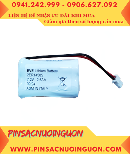 EVE 2ER14505 (2 viên ghép bộ); Pin nuôi nguồn EVE 2ER14505 lithium 7.2v AA 2600mAh