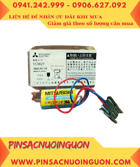 Mitsubishi ER17330V; Pin nuôi nguồn Mitsubishi ER17330V lithium 3.6v 2/3A 1700mAh, Xuất xứ Nhật