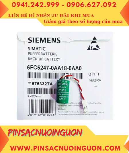 Siemens 6FC5247-0AA18-0AA0; Pin PLC Siemens 6FC5247-0AA18-0AA0 lithium 3v 1/2AA 850mAh