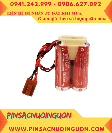 Maxell 2ER18/50 (2viên kết đôi), Pin nuôi nguồn PLC Maxell 2ER18/50 lithium 3.6v 7300mAh /Xuất xứ NHẬT