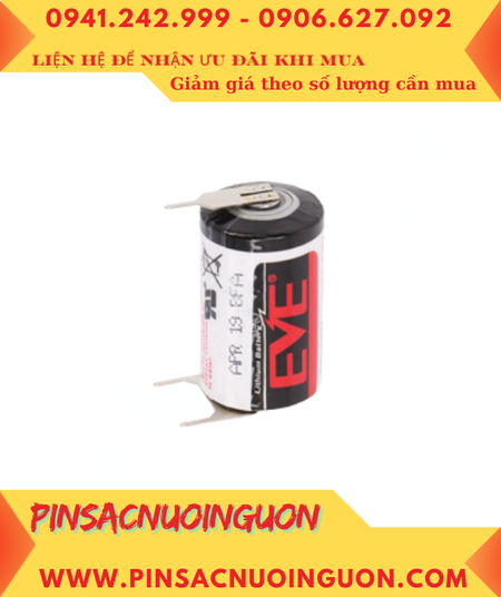EVE ER14250 (thép hàn 3 chấu), Pin nuôi nguồn EVE ER14250 lithium 3.6v 1200mAh 1/2A chính hãng