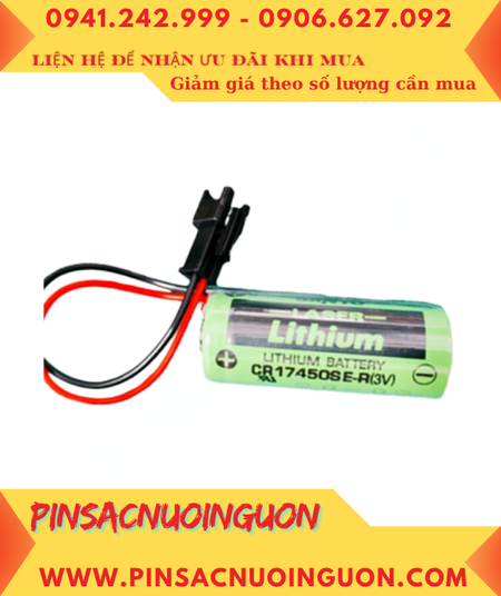 FDK CR17450SE-R; Pin nuôi nguồn FDK CR17450SE-R lithium 3v 4/5A 2200mAh, Xuất xứ NHẬT