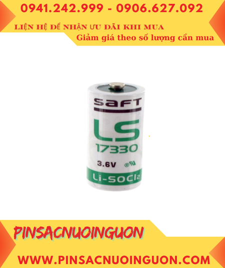 Saft LS17330 _Pin nuôi nguồn PLC Saft LS17330 lithium 3.6v 2/3A 1800mAh _Xuất xứ ANH (UK)