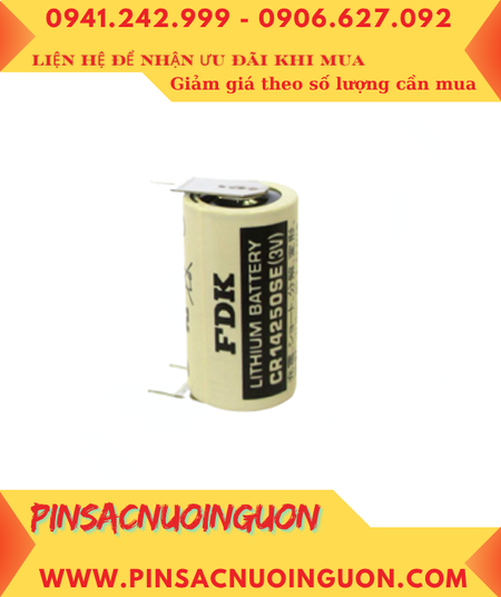 FDK CR14250SE; Pin nuôi nguồn PLC FDK CR14250SE 1/2AA 900mAh chính hãng, Xuất xứ NHẬT
