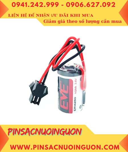 EVE ER14250 (SM2.54-2P), Pin nuôi nguồn EVE ER14250 lithium 3.6v 1200mAh 1/2A chính hãng