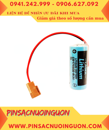 Sanyo CR17450E-R; Pin nuôi nguồn PLC Sanyo CR1745SE-R 2200mAh lithium 3v, Xuất xứ NHẬT