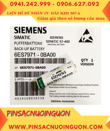 Siemens 6ES7971-0BA00, Pin nuôi nguồn Siemens 6ES7971-0BA00 lithium 3.6v AA 2400mAh (Xuất xứ PHÁP)
