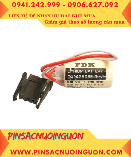 FDK CR14250SE (Zắc Allen); Pin nuôi nguồn PLC FDK CR14250SE 1/2AA 850mAh, Xuất xứ NHẬT