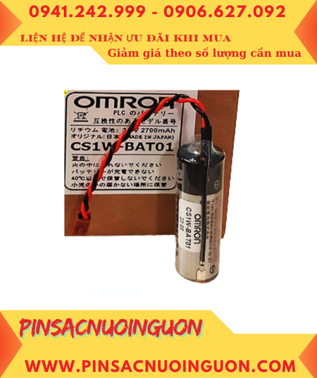OMRON CS1W-BAT01, Pin nuôi nguồn PLC OMRON CS1W-BAT01 lithium 3.6V 2700mAh _Xuất xứ NHẬT