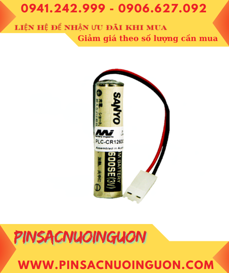Sanyo CR12600SE; Pin nuôi nguồn PLC Sanyo CR12600SE 7/5AAA 1500mAh, Xuất xứ NHẬT