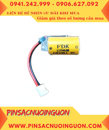 FDK CR1/2 6.L, Pin nuôi nguồn PLC FDK CR1/2 6.L lithium 3V 1000mAh chính hãng/ Xuất xứ NHẬT