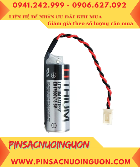 Toshiba ER17500V (Zắc Epson); Pin nuôi nguồn PLC Toshiba ER17500V lithium 3.6v A 2700mAh, Xuất xứ Nhật