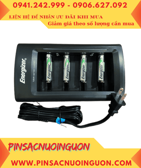 Energizer CHFC; Bộ sạc pin AA Energizer CHFC kèm sẳn 4 pin sạc Energizer NH15E-BP2 (AA2300mAh-1.2v, Xuất xứ NHẬT)