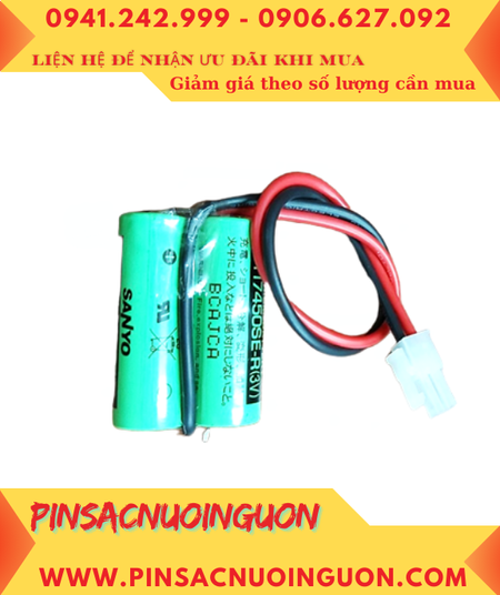 Sanyo 2CR17450SE-R (2 viên ghép đôi) Pin nuôi nguồn PLC lithium 3v 4400mAh, Xuất xứ Nhật