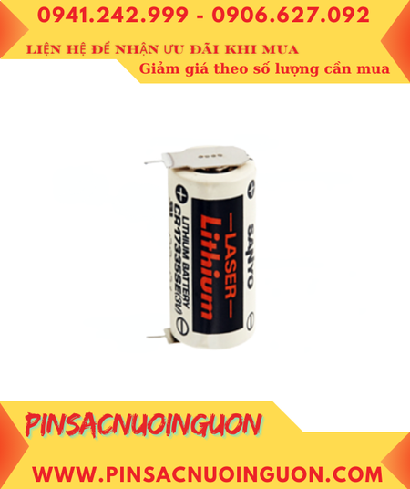 Sanyo CR17335SE; Pin nuôi nguồn Sanyo CR17335SE lithium 3v 2/3A 1800mAh _Xuất xứ Nhật