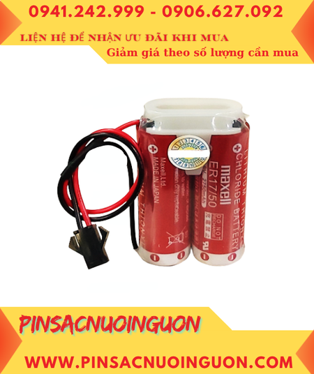 Maxell 2ER17/50; Pin nuôi nguồn PLC Maxell 2ER17/50 lithium 3.6v 5500mAh _Made in Japan