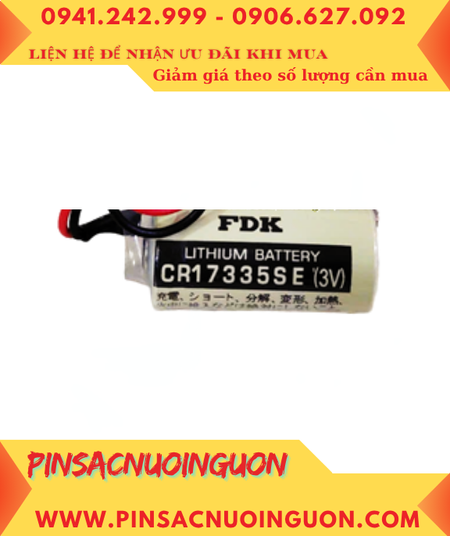 FDK CR17335SE; Pin nuôi nguồn FDK CR17335SE lithium 3v 1800mAh chính hãng, Xuất xứ NHẬT