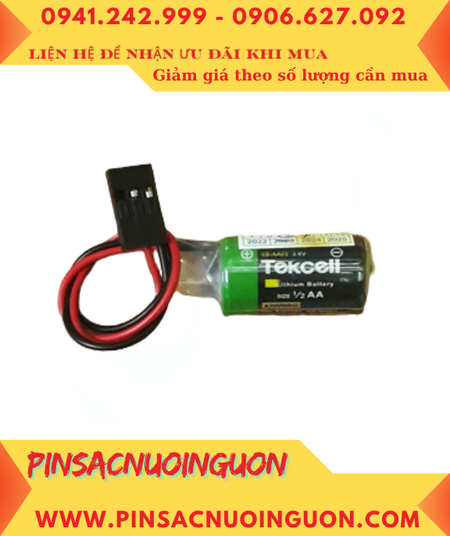 Tekcell SB-AA02; Pin nuôi nguồn PLC Tekcell SB-AA02 lithium 3.6v 1/2AA 1200mAh _Xuất xứ Hàn Quốc