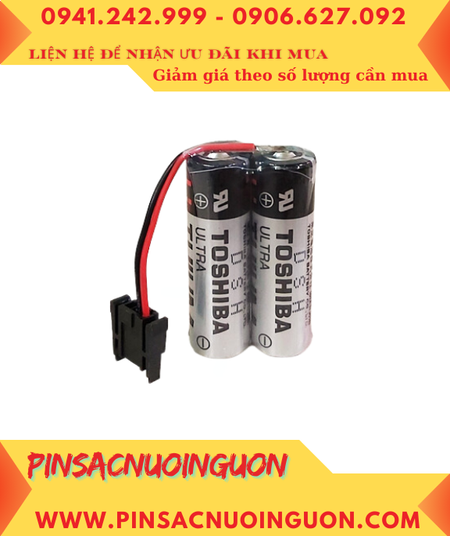 Toshiba 2ER17500V; Pin nuôi nguồn Toshiba 2ER17500V 3.6v 5400mAh (2 viên ghép đôi) _Xuất xứ Nhật