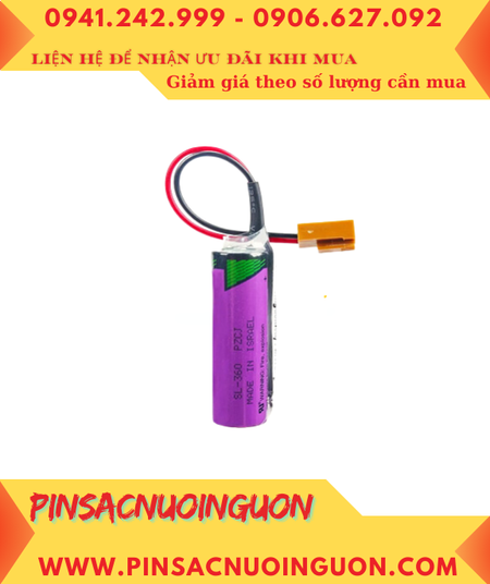 Tadiran SL-360 (Dây Zắc cắm); Pin nuôi nguồn Tadiran SL-360 lithium 3.6v AA 2400mAh chính hãng _Xxứ Israel