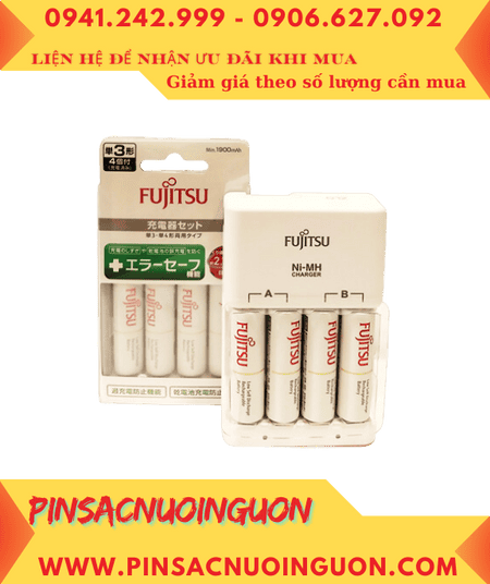 Fujitsu FCT345FXCST (FX) _Bộ sạc FCT345FXCST (FX) kèm 4 pin sạc Fujitsu HR-3UTC (AA1900mAh)