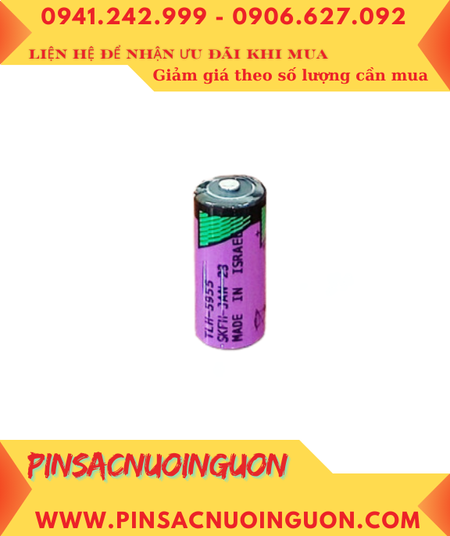 Tadiran TLH-5955; Pin nuôi nguồn Tadiran TL-5955 3.6v 2/3AA 1400mAh (chịu nhiệt cao 125ºC), Xuất xứ Israel