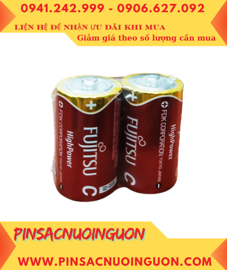 Fujitsu LR20F(2S) ; Pin nuôi nguồn Fujitsu LR20F(2S) Alkaline 1.5v, Xuất xứ NHẬT