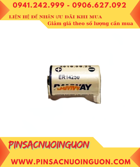 RAMWAY ER14250 (chân thép); Pin nuôi nguồn RAMWAY ER14250 lithium 3.6v 1/2AA 1200mAh chính hãng