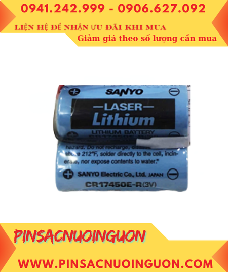 Sanyo 2CR17450E-R (2viên ghép đôi); Pin nuôi nguồn Sanyo 2CR17450E-R-CN-10 4400mAh /X.xứ NHẬT