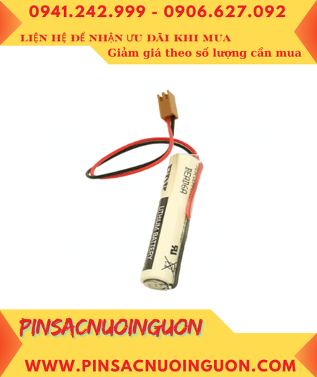 Omron C500-BAT10 _Pin nuôi nguồn PLC Omron C500-BAT10 lithium 3.0v 7/5AAA 1400mAh _Made in Japan