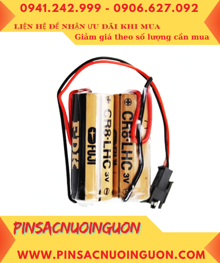 FUJI CR8.LHC; Pin nuôi nguồn FUJI CR8.LCH lithium 3v 6000mAh (2 viên ghép đôi), Xuất xứ NHẬT