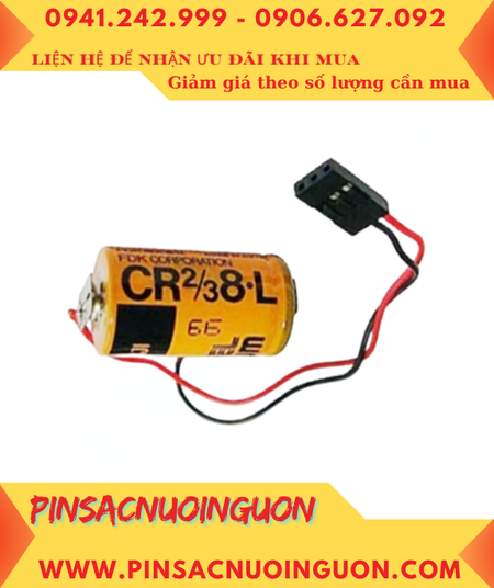 FUJI CR2/3 8.L; Pin nuôi nguồn FUJI CR2/3 8.L lithium 3v 2/3A 1900mAh chính hãng, Xuất xứ NHẬT
