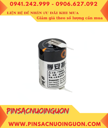 FANSO ER14250H; Pin nuôi nguồn PLC FANSO ER14250H (trục thép 2 đầu) 3.6v 1/2AA 1200mAh