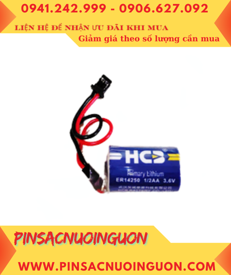HCB ER14250, Pin nuôi nguồn PLC HCB ER14250 lithium 3.6v 1/2AA 1200mAh chính hãng
